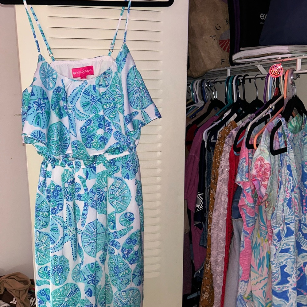 Lilly Pulitzer Blue and Green Sundress